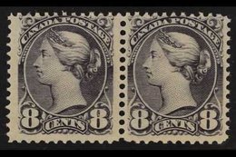 1893 8c Slate-purple, Horizontal Pair, SG 119, Light Diagonal Crease On One Stamp, Otherwise Very Fine Mint. For More Im - Other & Unclassified