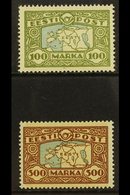 1923-24 Map Complete Set (SG 43/43a, Michel 40 & 54), Very Fine Mint, Fresh. (2 Stamps) For More Images, Please Visit Ht - Estonia