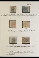 SOMALI COAST OBOCK BISECTS 1894 10c, 20c & 25c Each In Left & Right Halves, Between Yvert 51a And Yvert 54bA, very Fine  - Otros & Sin Clasificación