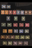 1880-1893 QUEEN VICTORIA EMBOSSED USED COLLECTION Presented On A Stock Page That Includes 1880-81 CC Wmk Sideways 6d Blu - Gambie (...-1964)