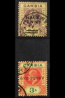 1906 KEVII Surcharged Set, SG 69/70 Fine Used (2 Stamps) For More Images, Please Visit Http://www.sandafayre.com/itemdet - Gambia (...-1964)