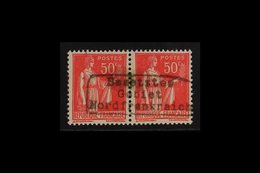 WWII ISSUES FOR DUNKIRK 1940 50c Red Pair Handstamped Type I, Mi 2I, Very Fine Mint. For More Images, Please Visit Http: - Other & Unclassified