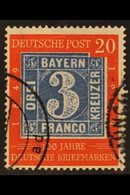 1949 20pf Grey-blue & Vermilion Stamp Centenary 'red Line At Right Margin And Dash Under P' PLATE FLAW Position 10, Mich - Andere & Zonder Classificatie