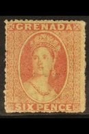 1863-71 6d Rose, Watermark Small Star, Rough Perf 14 To 16, SG 6, Fine Mint With Full Original Gum. For More Images, Ple - Grenada (...-1974)