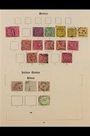 1869-1936 ATTRACTIVE FINE USED COLLECTION On Pages, Includes Alwar (x4), Bamra (x14) Incl Capital 'P' Vals To 8a & 1r An - Otros & Sin Clasificación