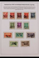 AZERBAIJAN LOCAL OVERPRINTS 1945 Thirteen Different Stamps With Faked Local Overprints Of The Azerbaijan Soviet Separati - Irán