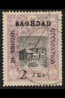 1917 2a On 1pi Black And Violet (Old Post Office) Perf 13½, SG 11b, Very Fine Used. For More Images, Please Visit Http:/ - Irak