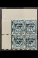1922-23 10d Turquoise-blue "Saorstat" Overprint, SG 62, Superb Mint (three Stamps Are Never Hinged) Upper Left Corner BL - Other & Unclassified