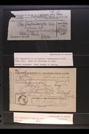 CERTIFICATE OF POSTING A REGISTERED POSTAL PACKET 1892-1921 A Written Up And Identified Collection Of Pre-independence P - Otros & Sin Clasificación