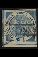 NAPLES 1860 ½t Blue "Trinacria", Sass 15, A Very Fine Used With Clear To Huge Margins All Round, Crisp Engraving And Ful - Zonder Classificatie