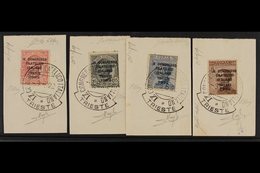 1922 9th Philatelic Congress Set Complete, Sass S22, Very Fine Used. Each Stamp Tied On Piece By The Congress Special Ca - Sin Clasificación