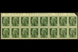 ITALIAN SOCIAL REPUBLIC (R.S.I.) 1944 25c Green Florence Overprint, With "OVERPRINT INVERTED" Variety, Sassone 491a, A S - Unclassified