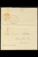 1842 (7 SEPT) ENTIRE LETTER To London, Endorsed "Pr Steamer Tay" And Showing A Fine "KINGSTON / JAMAICA" Cds (type K6a)  - Jamaica (...-1961)