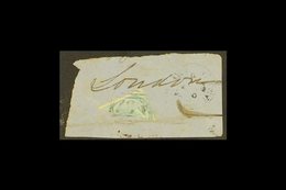 1861 1d Blue Diagonal Bisect, On A Piece Of Wrapper Tied A37 Of Duncans, With 1862 Cds Alongside. For More Images, Pleas - Jamaica (...-1961)