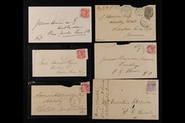 1877-1892 Six Covers Addressed To The Harrison Family, Hordley, Plantain Garden River, Includes Five Covers With Jamaica - Jamaica (...-1961)