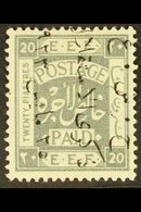 1923 20p Independence Commem, Ovptd In Black Reading Upwards, SG 108B, Very Fine Mint. For More Images, Please Visit Htt - Jordanie