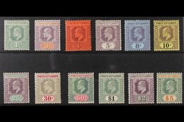 1902 Ed VII Set Complete To $5, Wmk CA, SG 110/121, Fine To Very Fine Mint. (12 Stamps) For More Images, Please Visit Ht - Straits Settlements