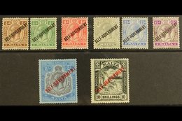 1922 Geo V Set To 10s, Wmk Script CA, Ovptd "Self-Government", SG 114/21, Complete Very Fine Mint, (8 Stamps) For More I - Malta (...-1964)
