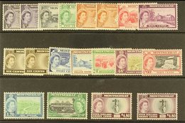 1953-62 Pictorials Complete Set With All Types I & II, SG 136a/49, 136b, 139a, 142a & 149a, Never Hinged Mint, Fresh. (1 - Montserrat