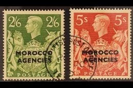 BRITISH CURRENCY 1949 2s6d Yellow-green & 5s Red, SG 92/3, Very Fine Used (2 Stamps). For More Images, Please Visit Http - Otros & Sin Clasificación
