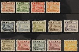 1924-34 "Freighter" Complete Set On Rough Surfaced, Greyish Paper, SG 26A/39A, Very Fine Mint. (14 Stamps) For More Imag - Nauru