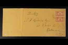 FRENCH 1921 (19 July) Large Cut Down Section Of A Registered Envelope Addressed To Australia, Bearing 1913 40c Pair (SG  - Other & Unclassified