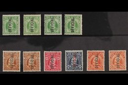 OFFICIALS 1910-16 KEVII MINT SELECTION That Includes The 1910 ½d X4, 1910-16 Set Of 4 With Additional 3d & 1s Shades. (1 - Andere & Zonder Classificatie