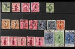 OFFICIALS 1908-26 USED COLLECTION On A Stock Card That Includes 1908-09 ½d Green, 1d Carmine & Both Perf 6d Pink (SG O69 - Sonstige & Ohne Zuordnung