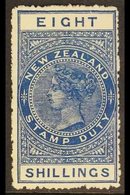 POSTAL FISCAL 1906 8s Deep Blue, Unsurfaced Cowan Paper, P 14, SG F85, Fine Mint For More Images, Please Visit Http://ww - Sonstige & Ohne Zuordnung