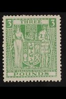 POSTAL FISCAL 1940-58. £3 Green, Inverted Wmk, SG 208w, Fine Mint. For More Images, Please Visit Http://www.sandafayre.c - Sonstige & Ohne Zuordnung