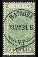 POSTAL FISCAL 1925-30 15s Green, Cowan Paper, Perf 14½ X 14, SG F141, Very Fine Used With Neat, Upright Largely Complete - Sonstige & Ohne Zuordnung