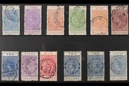 POSTAL FISCALS 1913-30 USED KGV PERIOD Postal Fiscal "Tall Types" Collection On A Stock Card That Includes A 1913 Perf 1 - Sonstige & Ohne Zuordnung