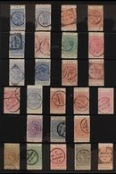 POSTAL FISCALS 1882-1901 USED COLLECTION Presented On Stock Page That Includes 1882 Perf 12 2s Blue (SG F9), 7s Ultramar - Sonstige & Ohne Zuordnung