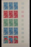 COLOUR TRIAL PROOFS 1972 AIR "Europafrique" 50f (as Yvert 192, SG 441) - Seven Different IMPERF COLOUR TRIAL PROOF Strip - Other & Unclassified