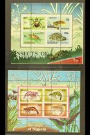 1986-88 SPECTACULAR MISPERFORATION A Lovely Brace Of Misperf Mini Sheets. 1986 Insects (SG MS 532) With Two Vertical Lin - Nigeria (...-1960)