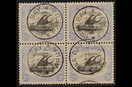 1907-11 2½d Black & Pale Ultramarine Lakatoi Wmk Sideways Perf 11, SG 51a, Fine Cds Used BLOCK Of 4 (positions 17-18 & 2 - Papua-Neuguinea