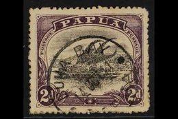 1910-11 2d Black & Dull Purple Lakatoi With 'C' FOR 'O' IN 'POSTAGE' Variety, SG 77a, Fine Cds Used With Nice "Buna Bay" - Papua Nuova Guinea