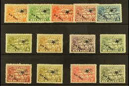 1931 Air Mail Overprint Set On "Huts" Issue Complete, SG 137/49, 1s Hinge Thin Otherwise Very Fine And Fresh Mint. (13 S - Papua New Guinea