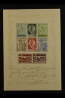 1940 Portuguese Centenaries Miniature Sheet (SG MS919a, Mi Block 2, Scott 594a), Never Hinged Mint, Handwritten Message  - Other & Unclassified