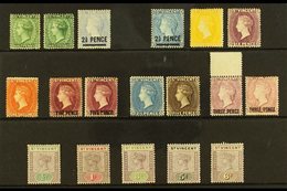 1885-1899 MINT SELECTION. An Attractive Mint Selection With Values To 1s & Includes Some Shade Variants, Presented Chron - St.Vincent (...-1979)