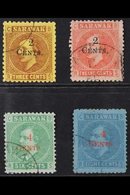 1899 Surcharged  "Brooke" Set, SG 32/35, Fine Cds Used (4 Stamps) For More Images, Please Visit Http://www.sandafayre.co - Sarawak (...-1963)