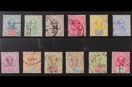 1899-1908 Brooke No Wmk Definitive Set, SG 36/47, Fine Used (12 Stamps) For More Images, Please Visit Http://www.sandafa - Sarawak (...-1963)