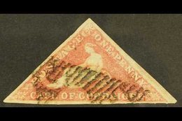 CAPE 1855-63 1d Rose, On White Paper, SG 5a, Good To Fine Used, Three Margins, Cat.£300. For More Images, Please Visit H - Sin Clasificación