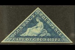 CAPE OF GOOD HOPE 1863-4 4d Blue, De La Rue Printing, SG 19a, Mint, Three Margins. For More Images, Please Visit Http:// - Sin Clasificación