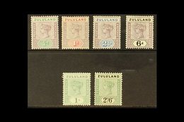 ZULULAND 1894-96 Key Plate Set (less 3d) To 2s.6d, SG 20/26, Fine Mint. (6 Stamps) For More Images, Please Visit Http:// - Ohne Zuordnung