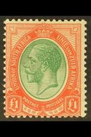1913 £1 Green And Red, Geo V Head, SG 17, Fine Mint, Centered Low. For More Images, Please Visit Http://www.sandafayre.c - Zonder Classificatie