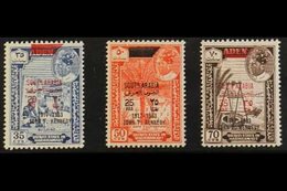 QU'AITI STATE 1966 Kennedy OVERPRINTS IN BLACK Complete Set (SG 68/70 Var, Michel 68/70 Var), Superb Never Hinged Mint,  - Aden (1854-1963)