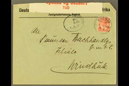 1917 (21 FEB) Censored Cover To Windhuk Bearing 1d Union Stamp Tied By "GUCHAB" Cds Cancel, Putzel Type B1b Oc (with No  - South West Africa (1923-1990)