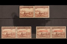 1937-45 "MAIL TRAIN" STAMPS 1937 1½d (SG 96), Plus Officials 1938 1½d (SG O17) And 1945 1½d (SG O20) Very Fine Mint Hori - Afrique Du Sud-Ouest (1923-1990)