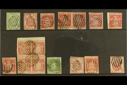 1854 "ARMS" ISSUE Fine Used Selection With Thin Paper 2c Green, A Selection Of 4c And 6c Shades Incl Block Of 4 6c, 5r G - Other & Unclassified